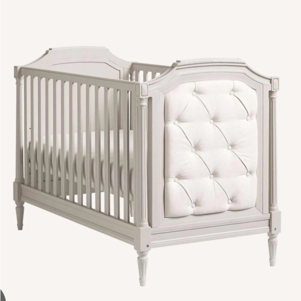 Pottery Barn Kids Cream Tufted Crib